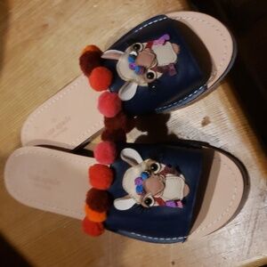 Kate Spade llama embellished sandals 8M
